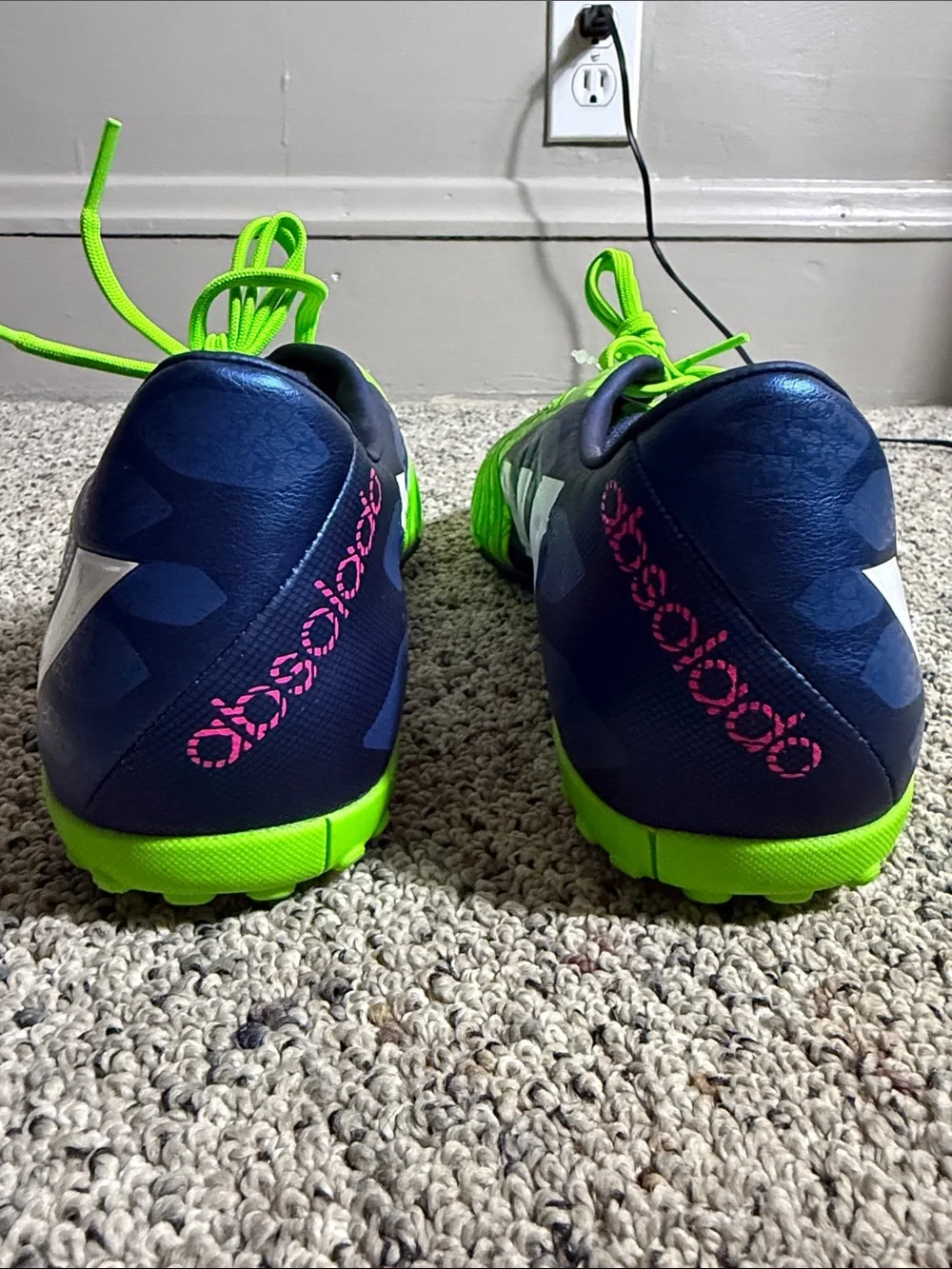 Adidas Predator Instinct Neon Green & Navy Soccer Cleats Shoes Release 2014 11.5